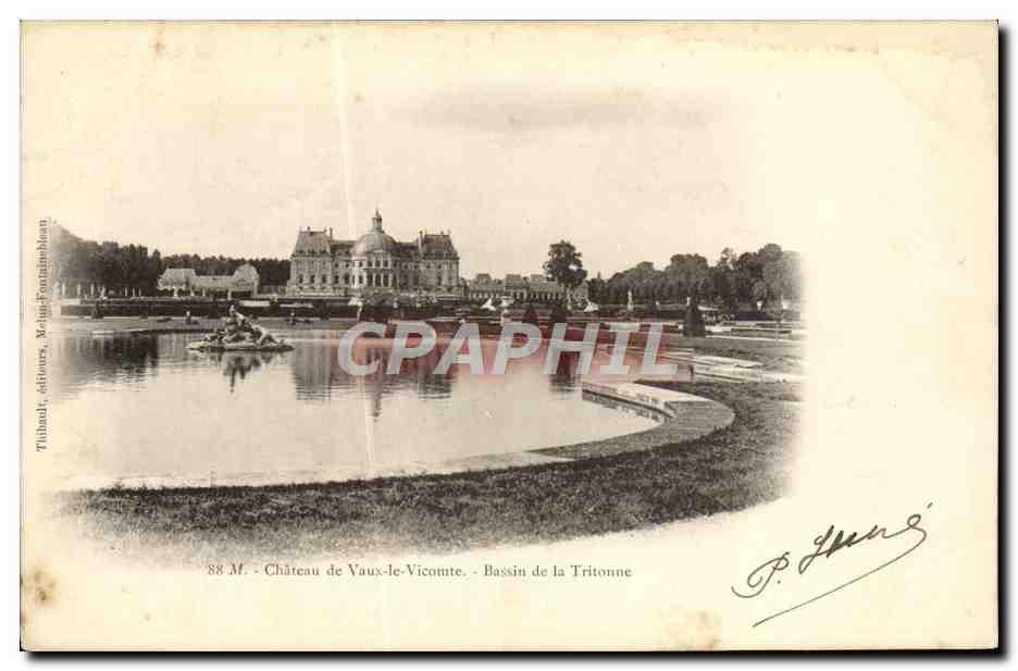 CPA Chateau De Vaux Le Vicomte Bassin De La Tritonne