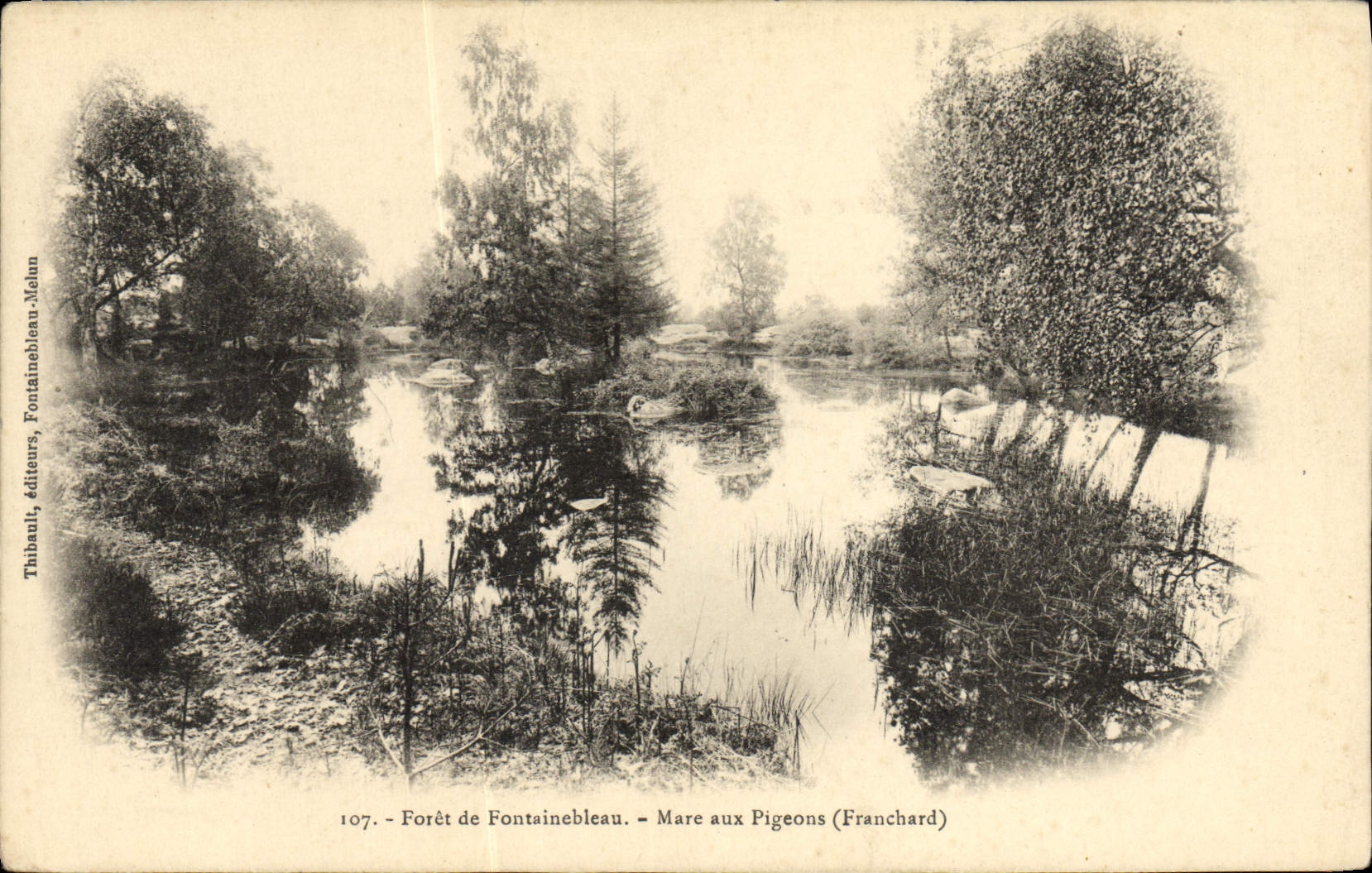 Bosque de Fontainebleau — Mare aux Pigeons (Franchard) — Thibault, editores, Fontainebleau-Melun