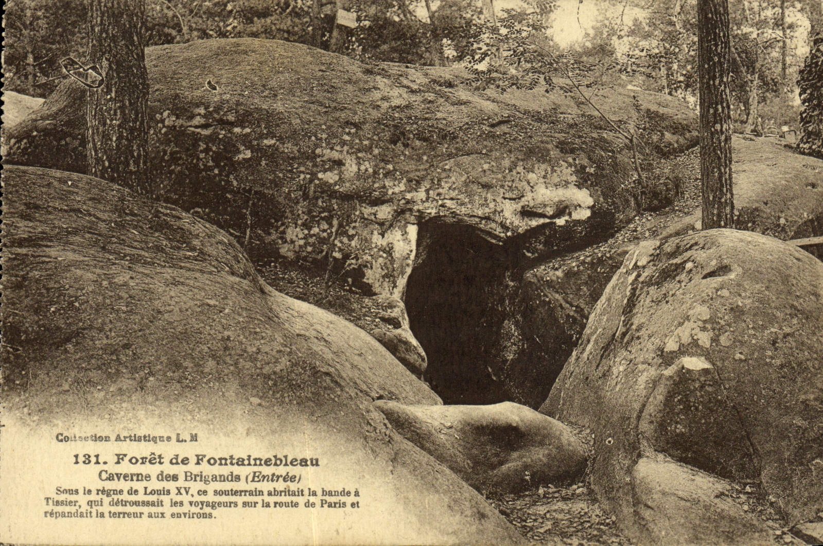 Bosque de Fontainebleau — Cueva de los Bandidos (Entrada) — Colección Artística L.M. n°131