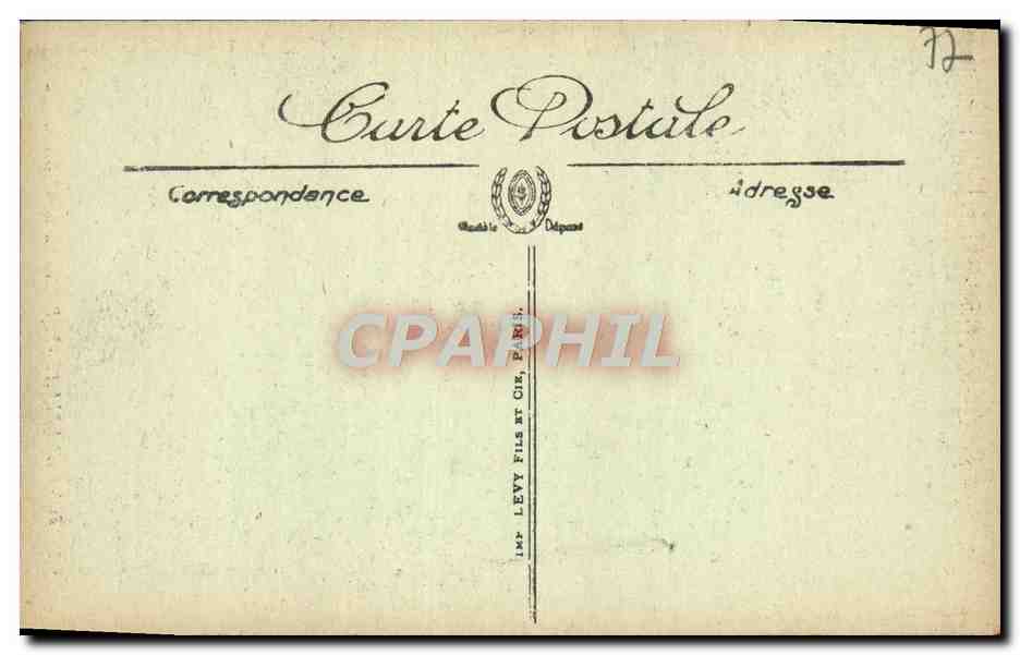 Fontainebleau - El Palacio - Cama de Napoleón I — LL. n°60 — Reverso