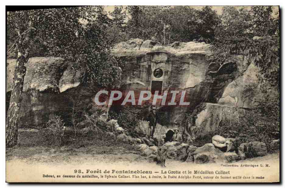 Bosque de Fontainebleau — La Cueva y el Medallón Colinet — Colección Artística L. M.