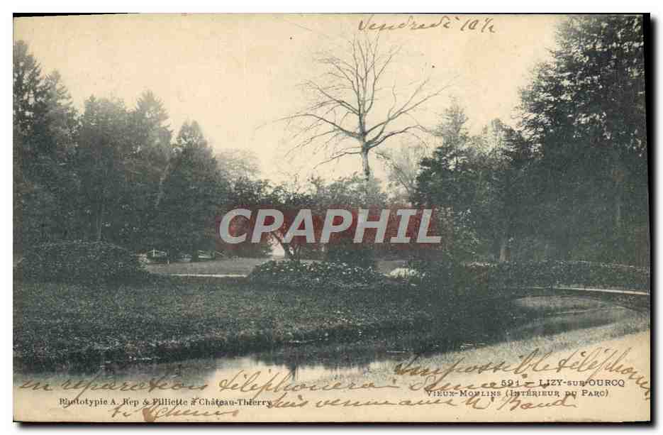CPA Lizy Sur Ourcq Vieux Moulins Interieur du parc 