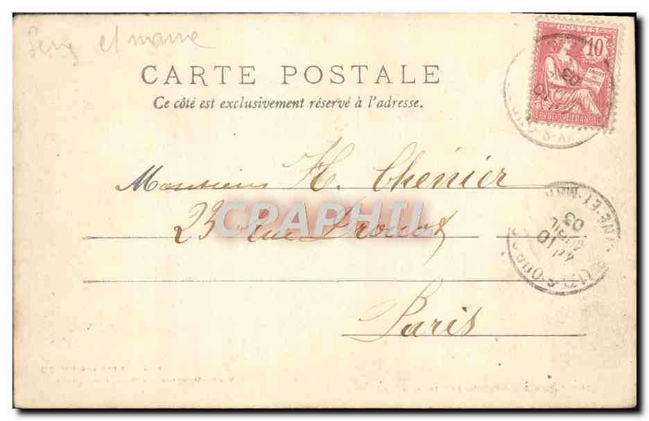 CPA Lizy Sur Ourcq Vieux Moulins Interieur du parc  — Rückseite