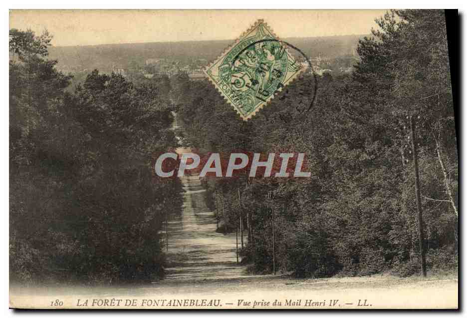 El bosque de Fontainebleau — Vista tomada desde el Mail Henri IV — LL. — n° 180