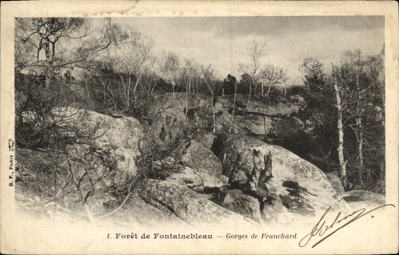 Bosque de Fontainebleau — Gorges de Franchard — B.F. París, n°1