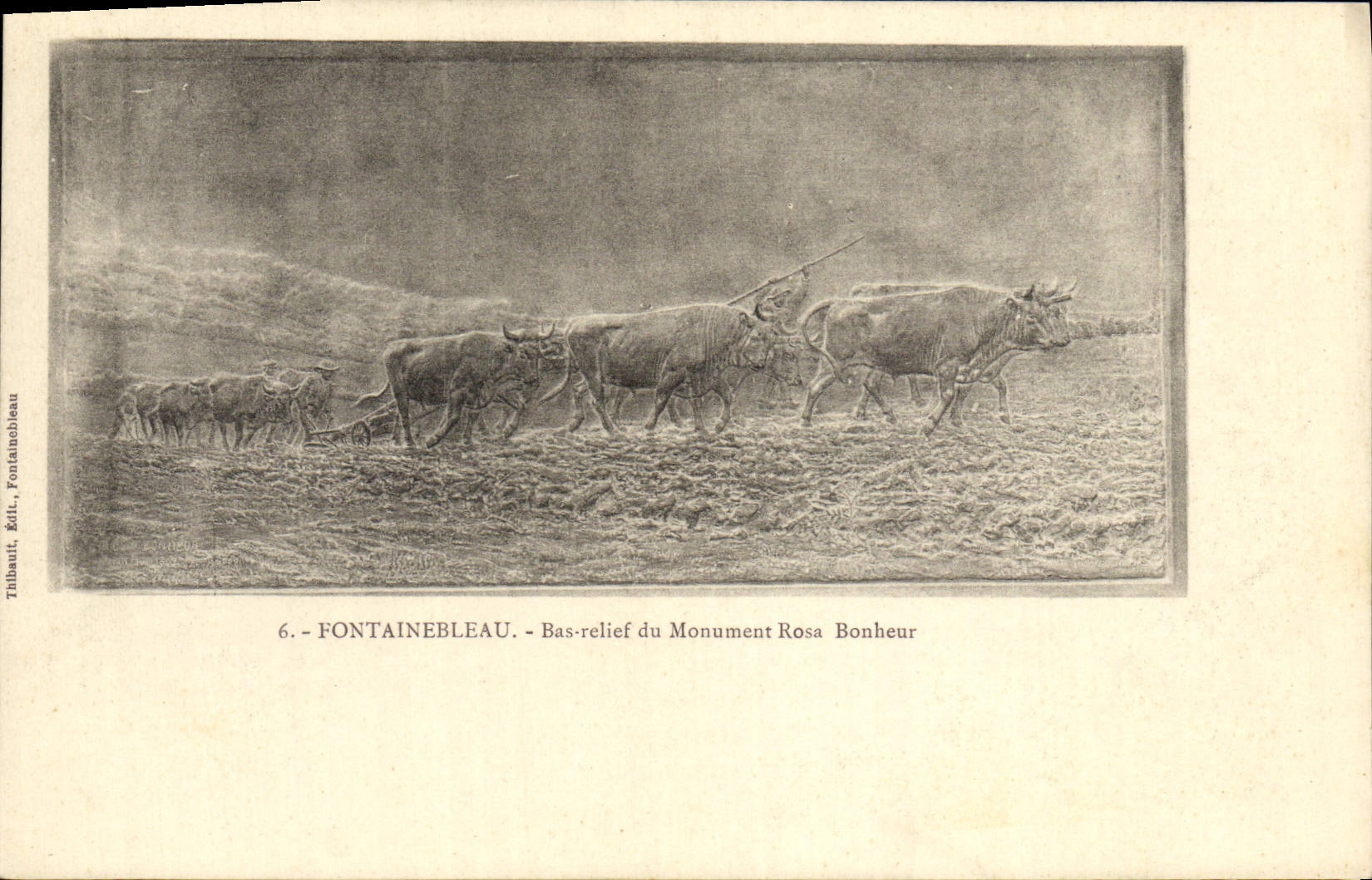 Fontainebleau — Relief des Denkmals Rosa Bonheur — Tilbaut, Verlag Fontainebleau, n°6