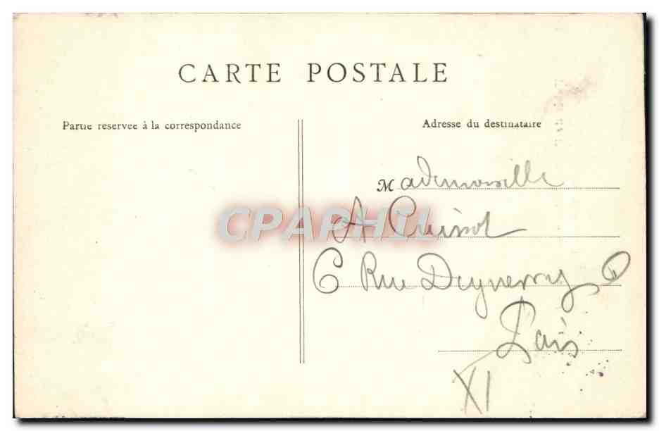 Foresta di Fontainebleau — Gorge di Franchard (dopo l'incendio) — B.F., Parigi — Verso