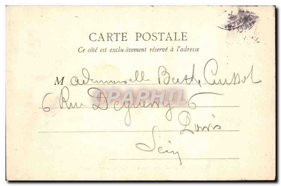 Bosque de Fontainebleau — Garganta de Franchard — R. F. Piat, n°1 — Reverso