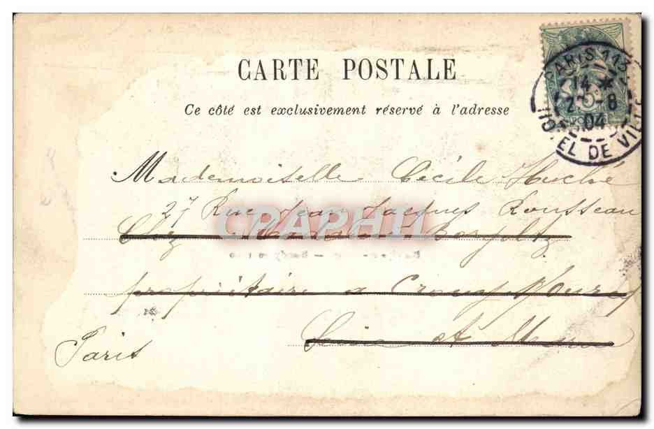 CPA Blandy Les Tours Blandy en 1900 — Rückseite
