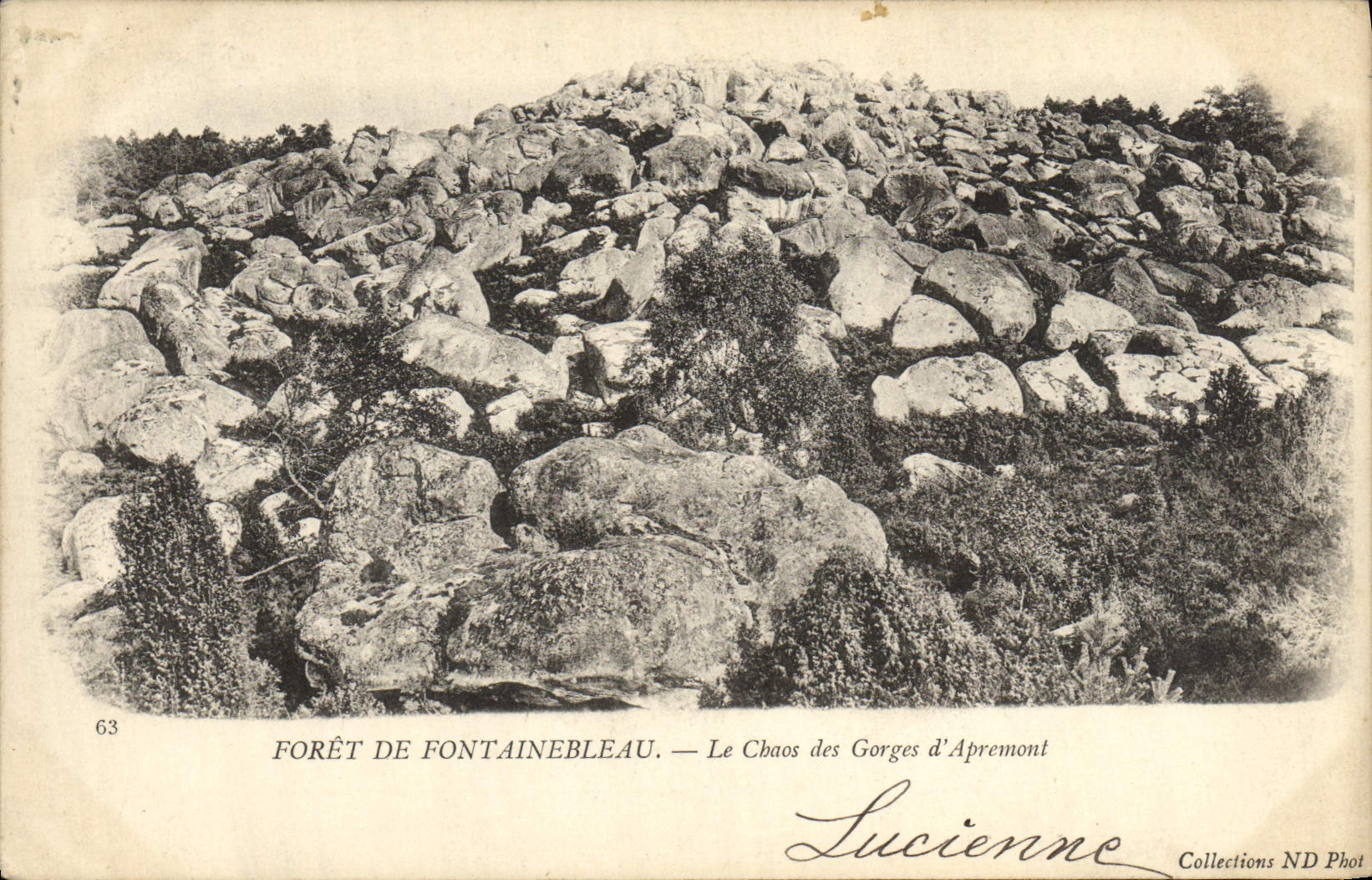 Bosque de Fontainebleau — El caos de las Gorges d'Apremont — Luciennne Collections ND Phot