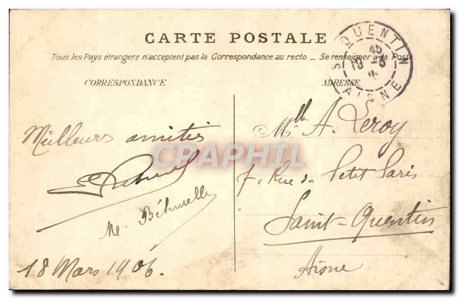 CPA Moret Sur Loing La Porte Et La Place De Samois — Verso