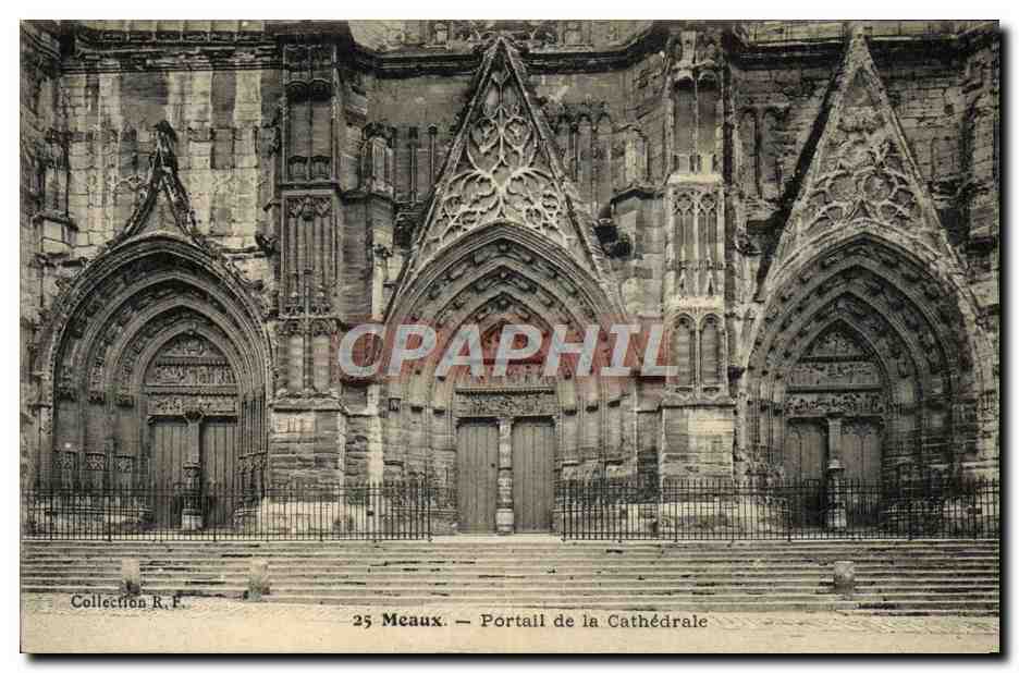 Meaux — Portal de la Catedral — Colección R.F. n°25