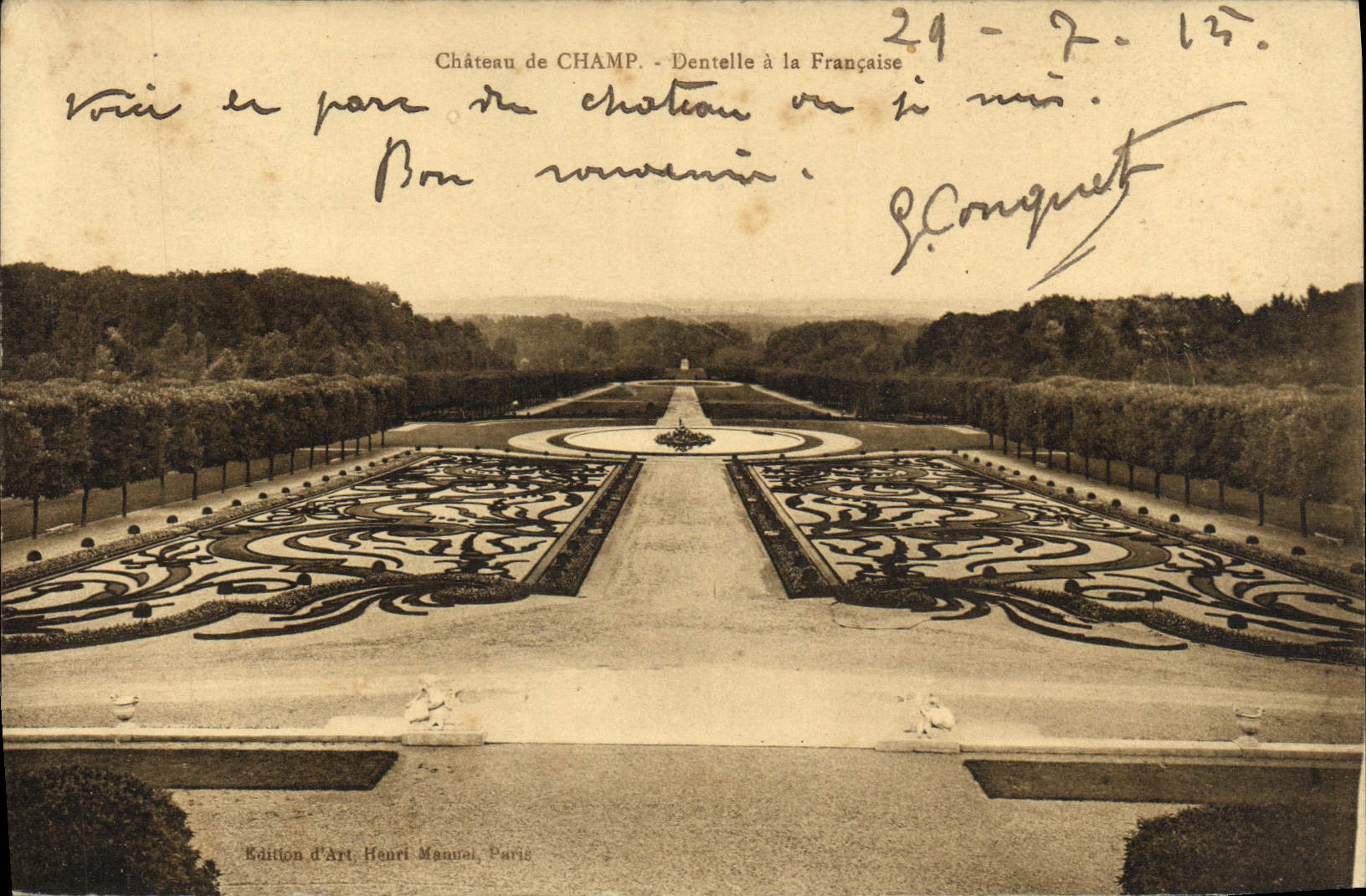 Château de CHAMP - Dentelle à la Française — Édition d'Art Henri Manuel, Paris