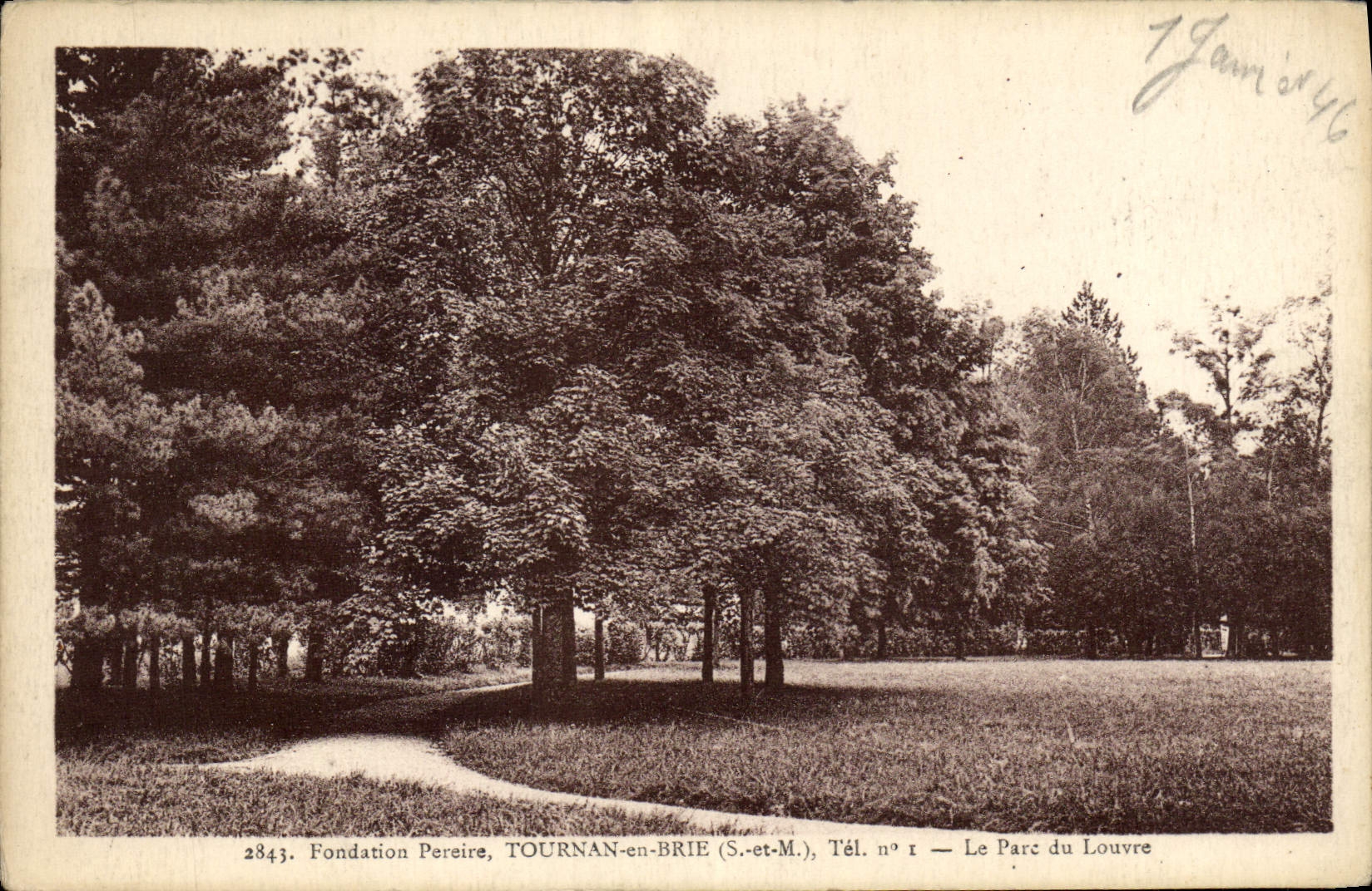 CPA Fondation Pereire Tournan En Brie Le Parc Du Louvre