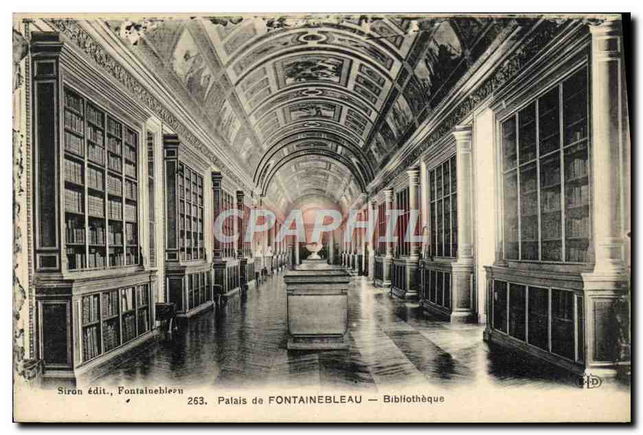 Schloss FONTAINEBLEAU — Bibliothek — Verlag Siron, Fontainebleau, Nr. 263
