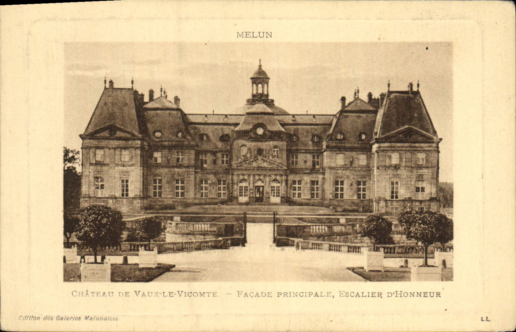 CPA Melun Chateau De Vaux Le Vicomte Facade Principale Escalier D'Honneur