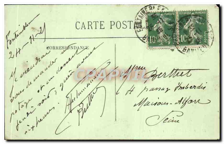 Fontainebleau — Il Palazzo. Ufficio dei Segretari e di Campagna di Napoleone I — LL. n° 47 — Verso