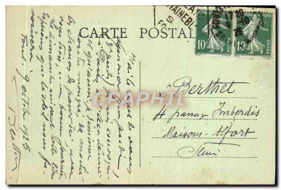 Forêt de Fontainebleau — Gorges de Francbard — Éditeur : , n° 128 — Verso