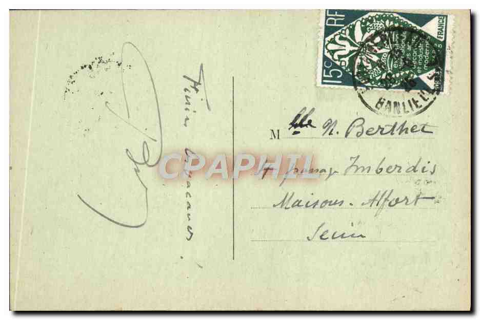 Cave of Augas and Paul Merwart Medal — Fontainebleau Forest — Unidentified Publisher, no. 152 — Back