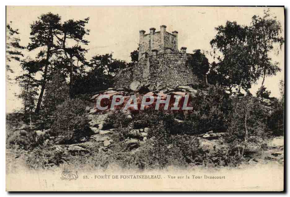 Bosque de Fontainebleau — Vista de la Torre Denecourt — n° 88