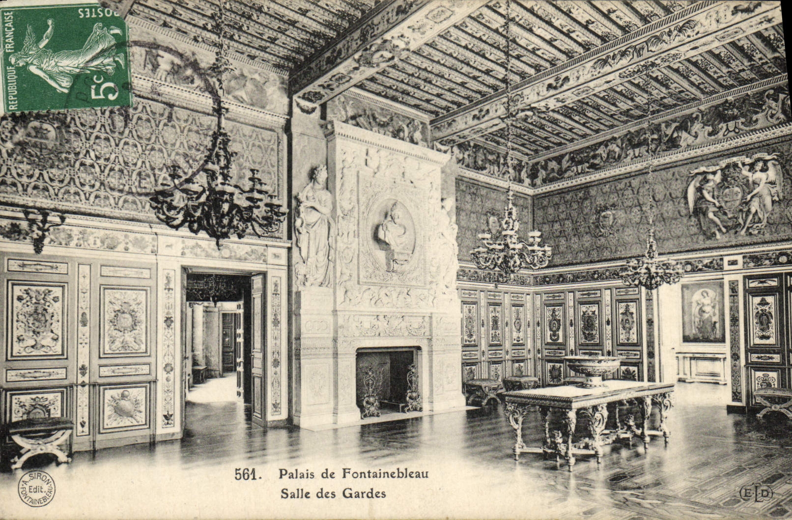 Palais de Fontainebleau — Salle des Gardes — Éditeur Sirois