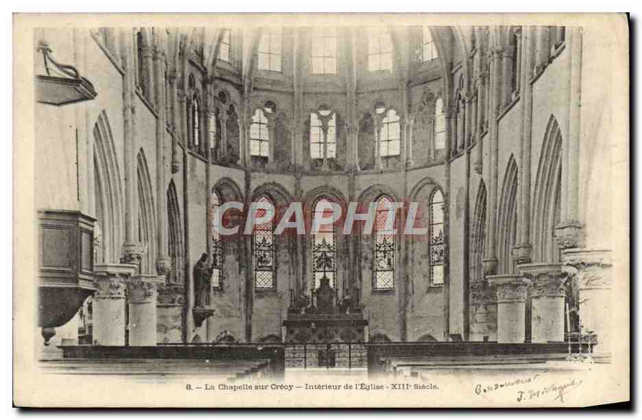 La Chapelle sur Crécy — Intérieur de l'Église — XIIIe Siècle — J. J. Vaugondy