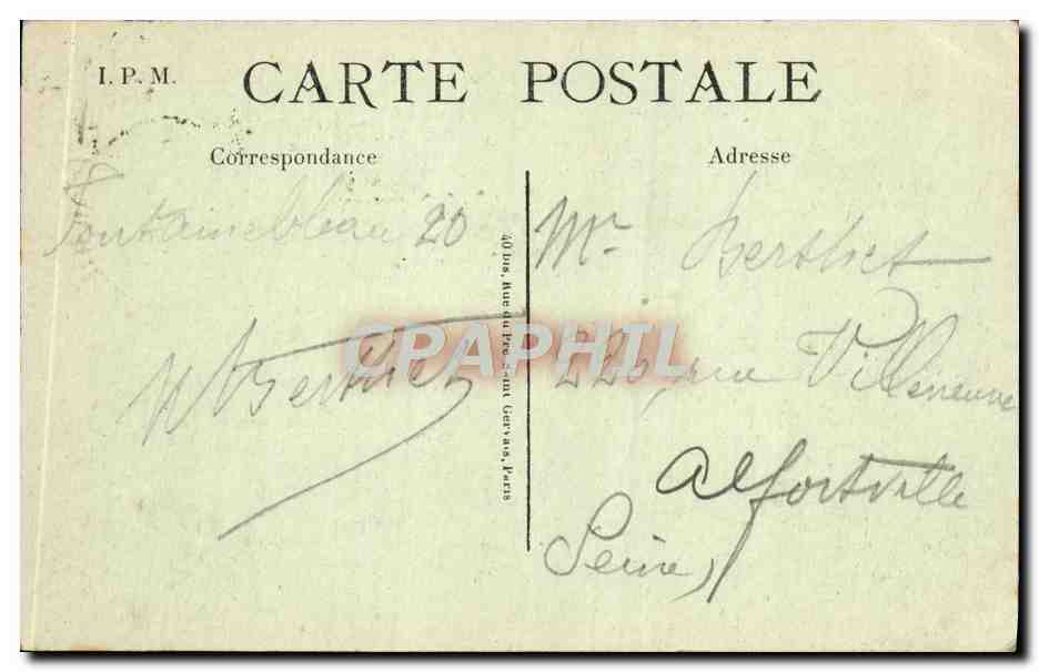 Palazzo di FONTAINEBLEAU — La Cour Ovale — I.P.M. Editore — Verso