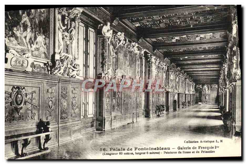 Palais von Fontainebleau — Galerie von François I — Künstlerische Sammlung L. M.