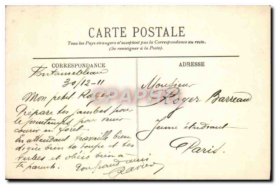 Berceau du Roi de Rome — Fontainebleau — Das Schloss — LL. n°42 — Rückseite