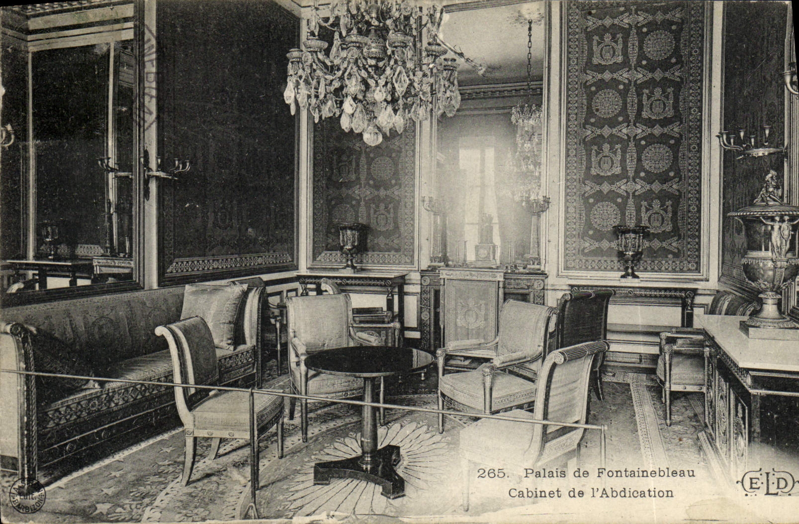 Palais de Fontainebleau — Cabinet de l'Abdication — Éditeur E.D. n°265