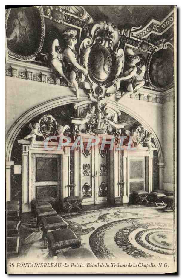 Fontainebleau - Das Schloss - Detail der Tribüne der Kapelle - N.G.