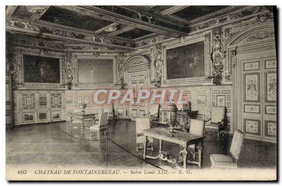 CPA Chateau De Fontainebleau Salon Louis XIII