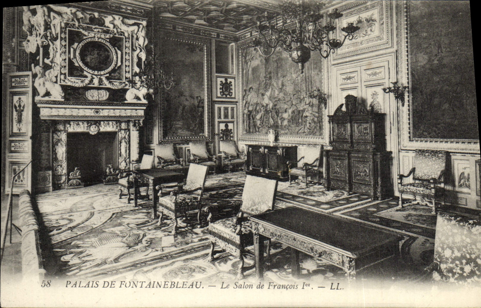 Schloss Fontainebleau — Der Salon von François I. — LL. — N° 58