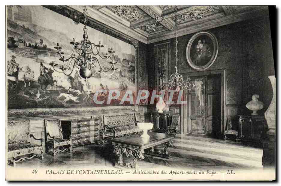 Palacio de Fontainebleau — Antecámara de los Apartamentos del Papa — LL. n°49