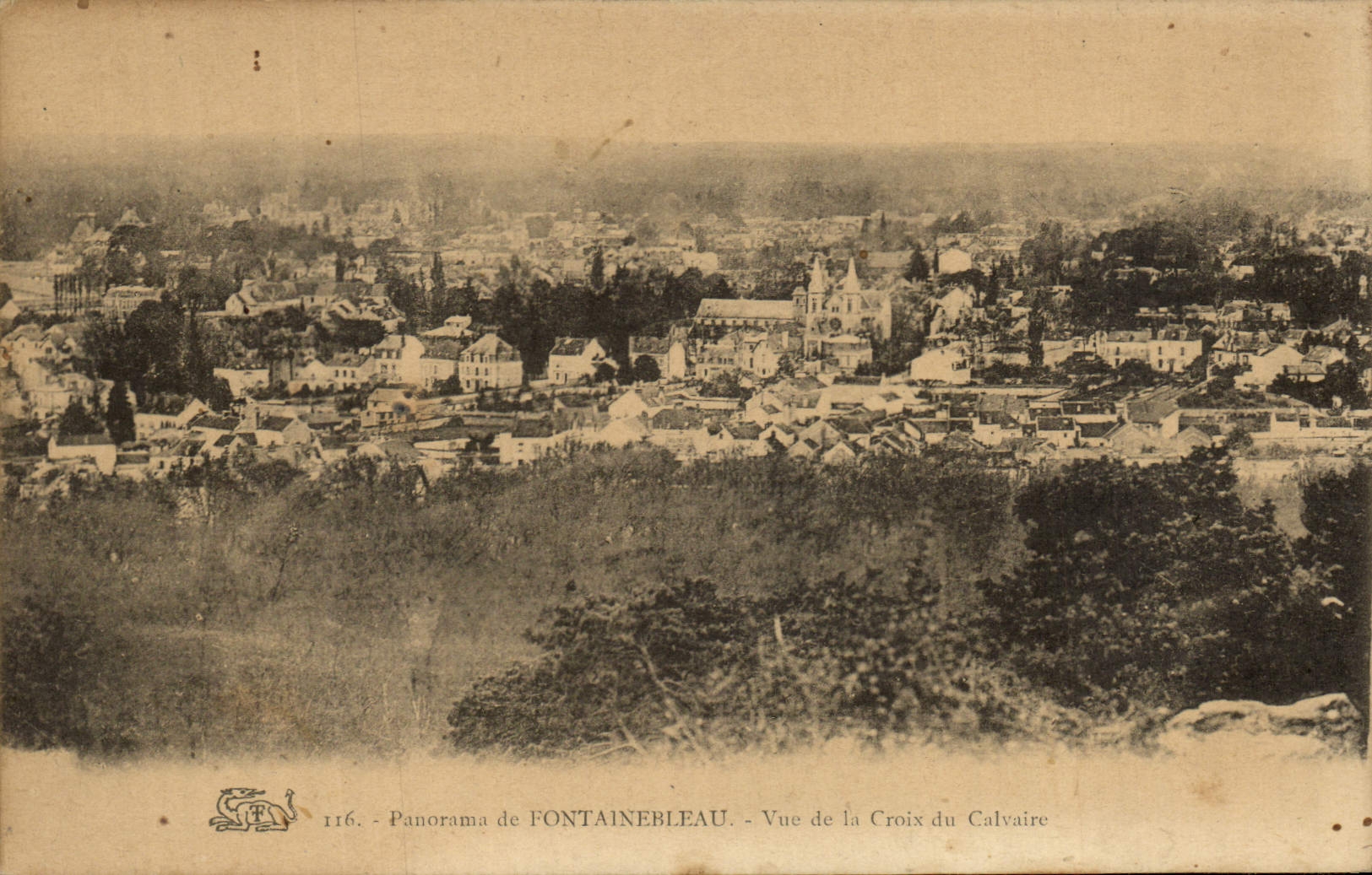 Fontainebleau — Panorama der Croix du Calvaire — Anonymer Verlag, Nr. 116