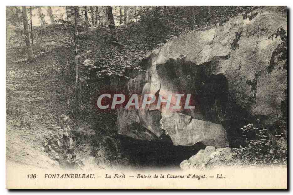 Fontainebleau — La Selva — Entrada de la Cueva de Augat — LL. — N° 136