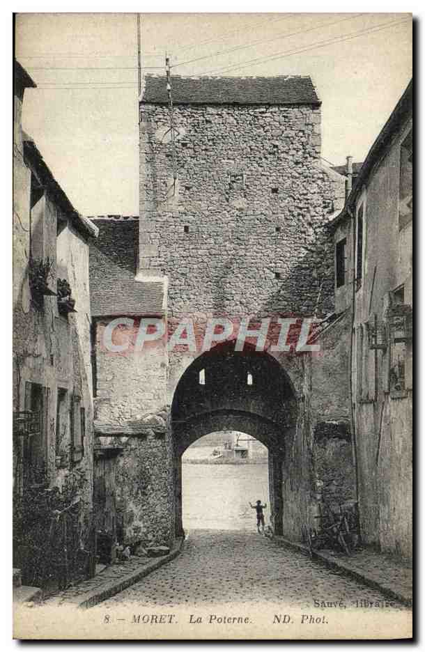 Moret - La Poterne — porte fortifiée — Sauvé, Libraire, ND. Phot. - Anverso