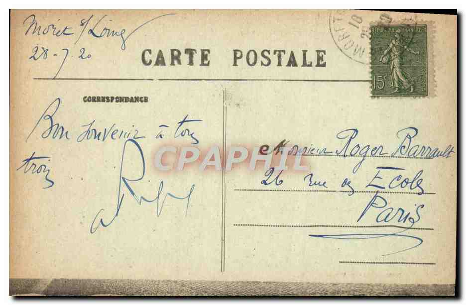 CPA Moret Sur Loing L'Abside De l'Eglise — Rückseite