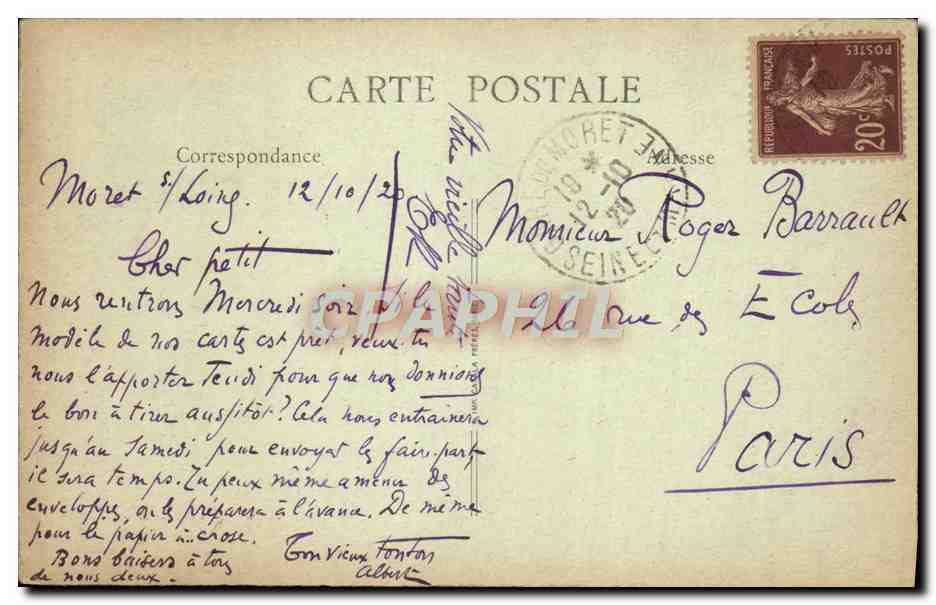 CPA Moret Sur Loing Porte De Samois — Verso