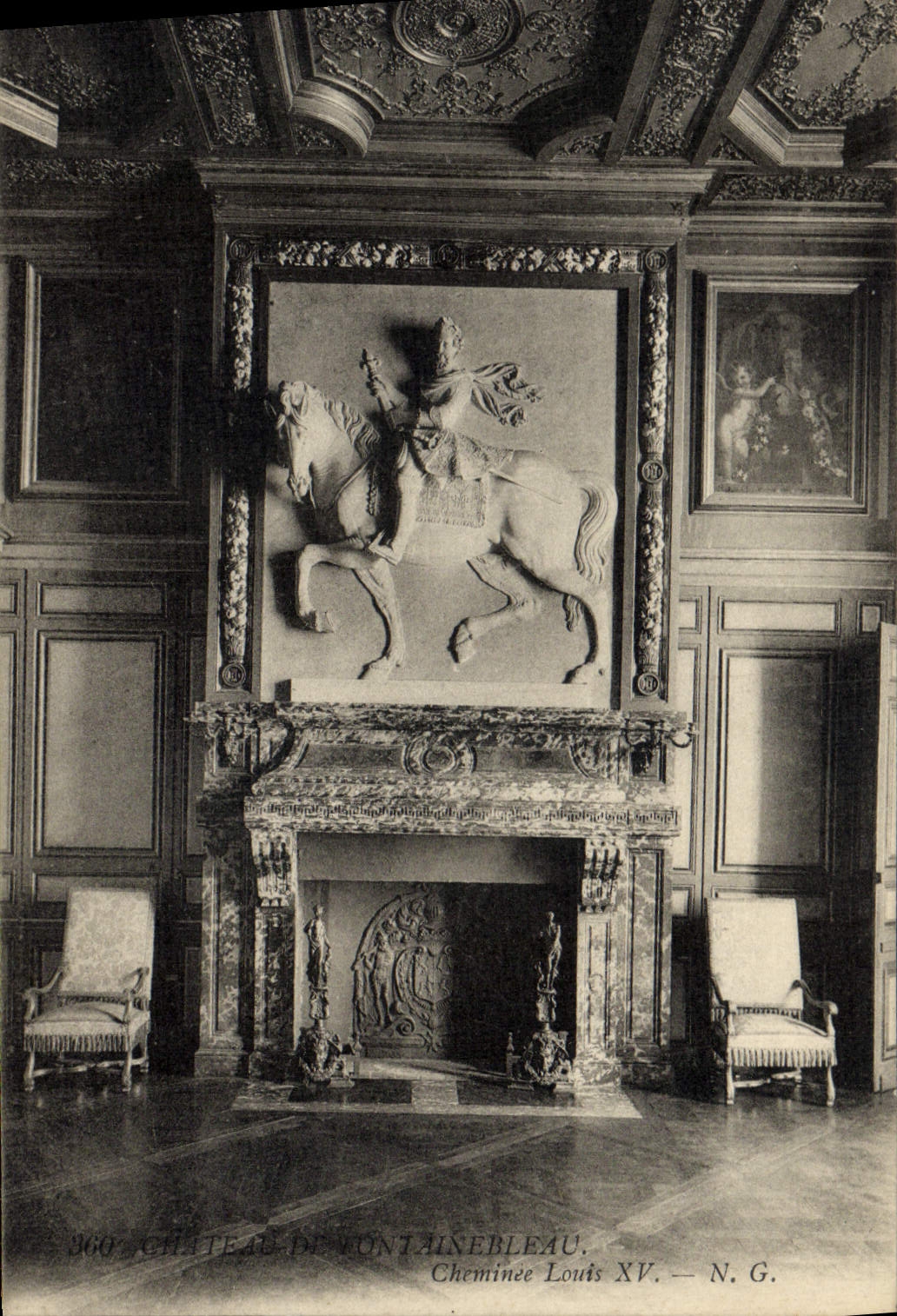 Castillo de Fontainebleau — Chimenea de Luis XV — N.G.