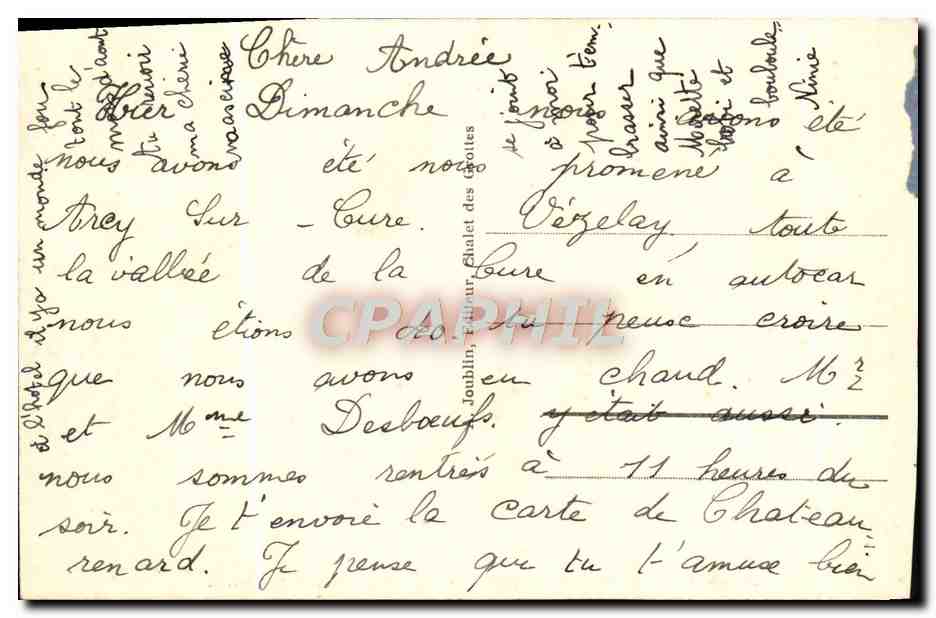 CPA Arcy sur Cure Les Tarrasses vues de l'Entree des Grottes — Reverso