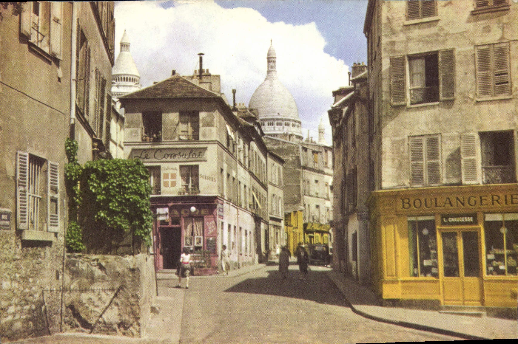 CPM Paris La Butte Montmartre Boulangerie Sacre Coeur 