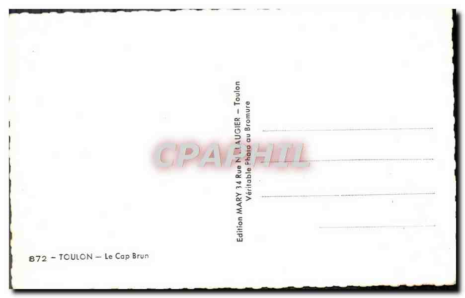 CPM Toulon Le Cap Brun — Verso