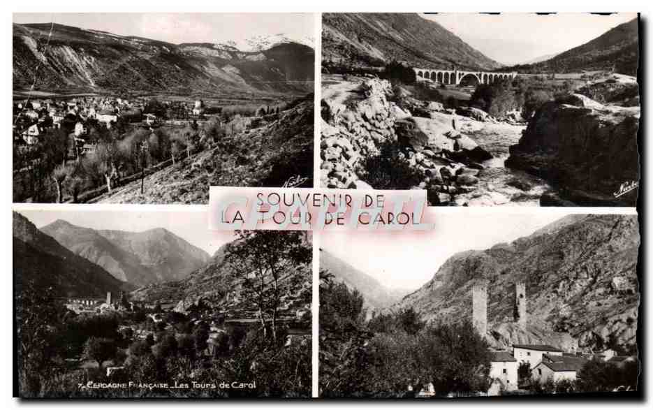 CPA Souvenir De La Tour De Carol Cote Gendarmerie Les tours de Carol Viaduc 