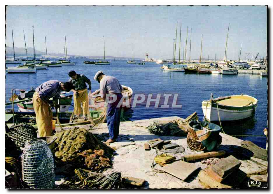 CPA Reflets De La Cote d'Azur La Peche En Mediterranee Preparatifs pour la peche 