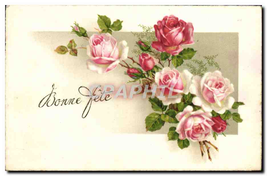 CPA Bonne Fete Fleurs