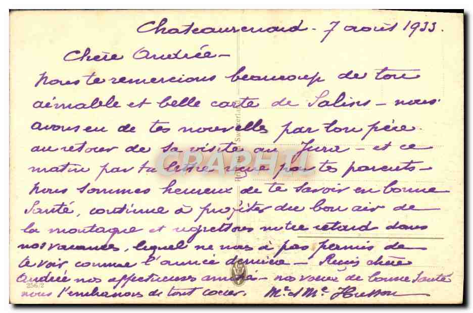 CPA Fantaisie Paysafe — Verso