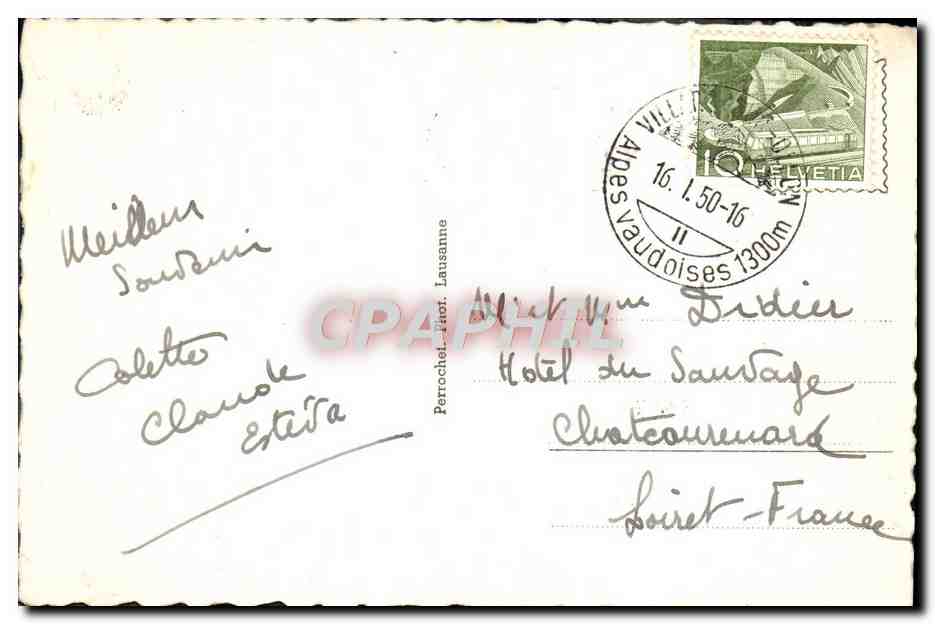 CPM Villars Chesieres Et Grammont — Rückseite