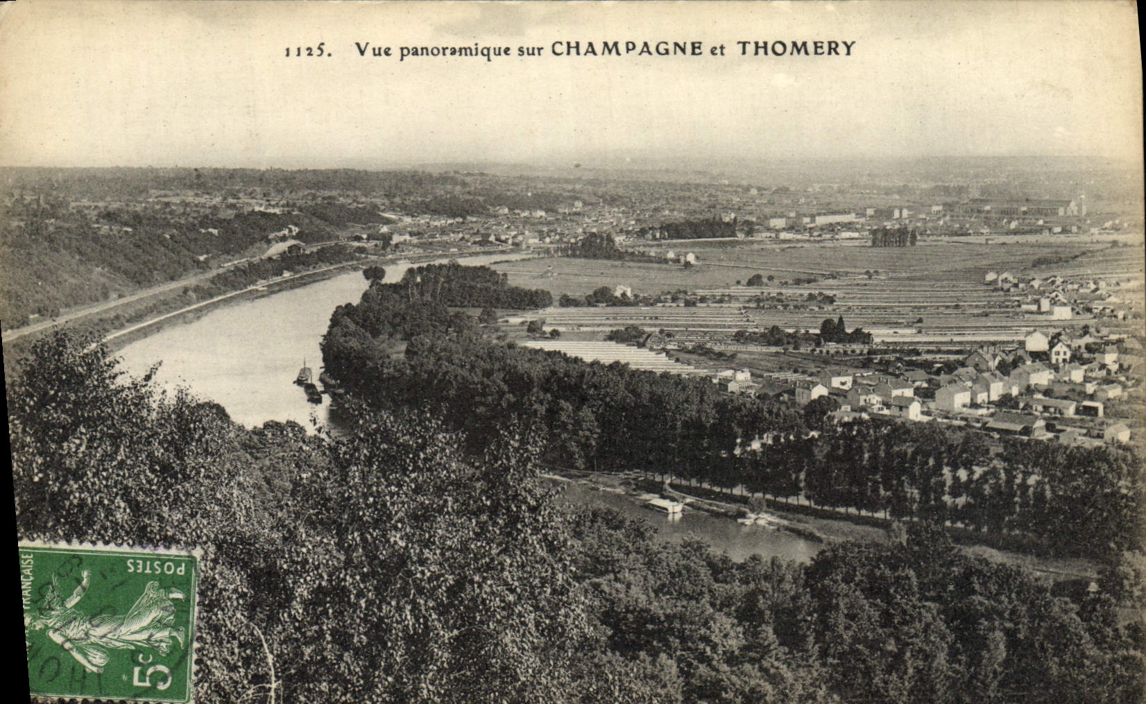 CPA Vue Panoramique Sur Champagne Et Thomery