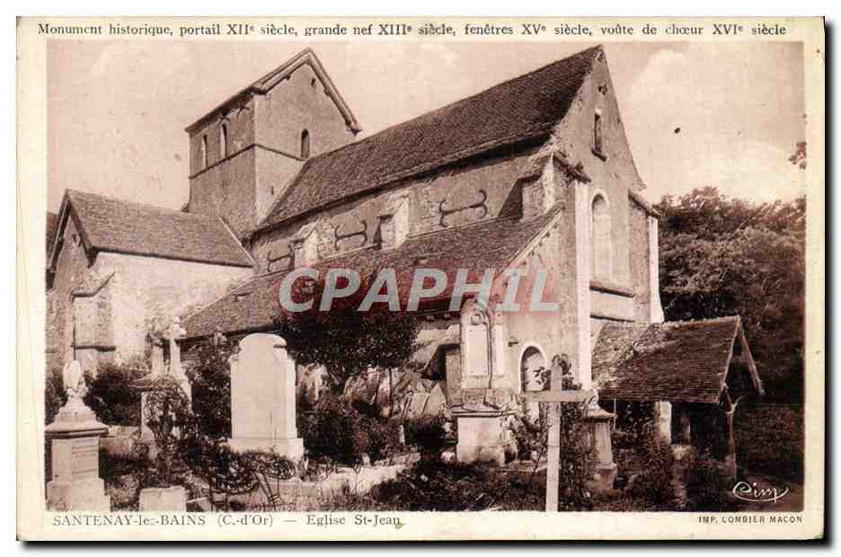 CPA Santenay Les Bains Eglise St Jean